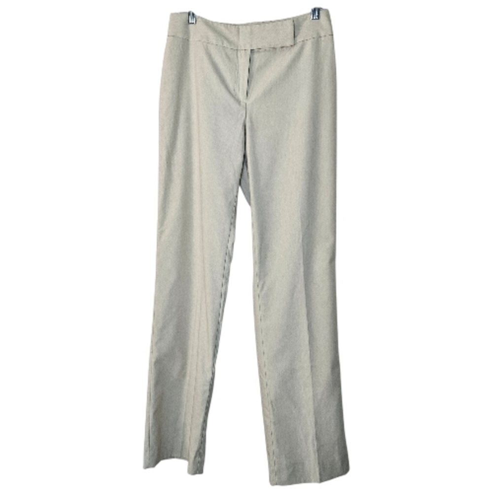 Alex Marie Linen Blend Straight-Leg Trousers Lined Cream/sand Career Size 4